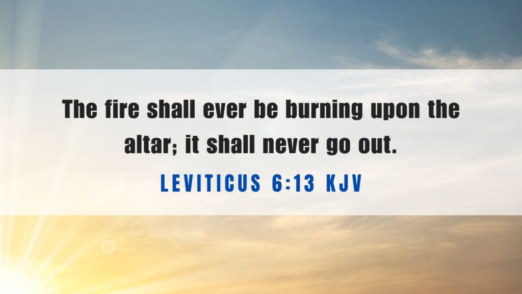 What does Leviticus 6:13 mean
