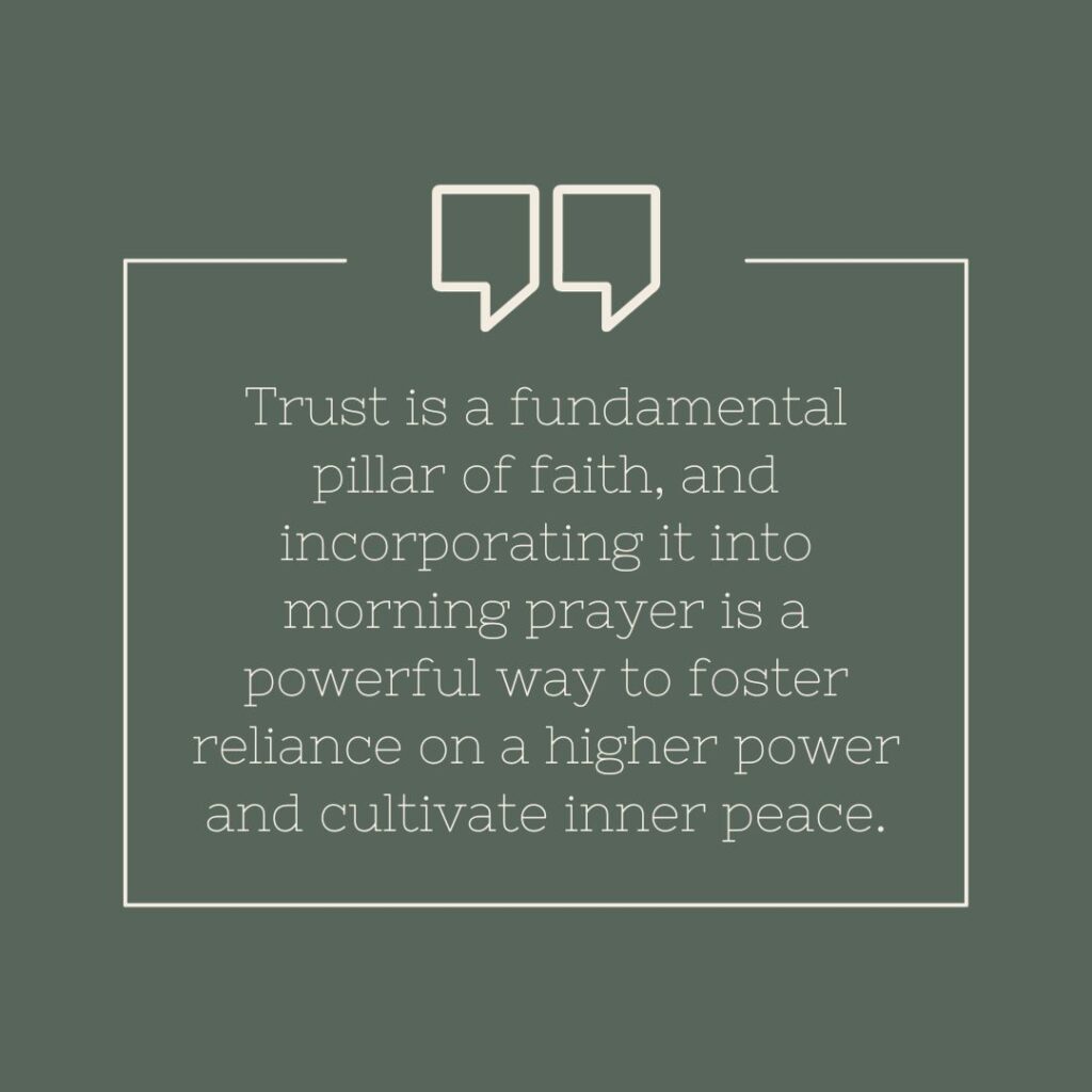 Prayer on trust