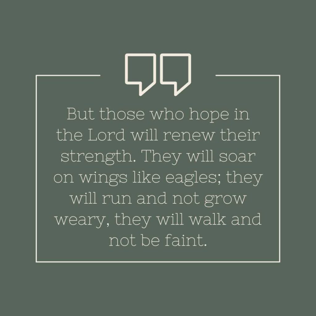 Pray for strength in the morning