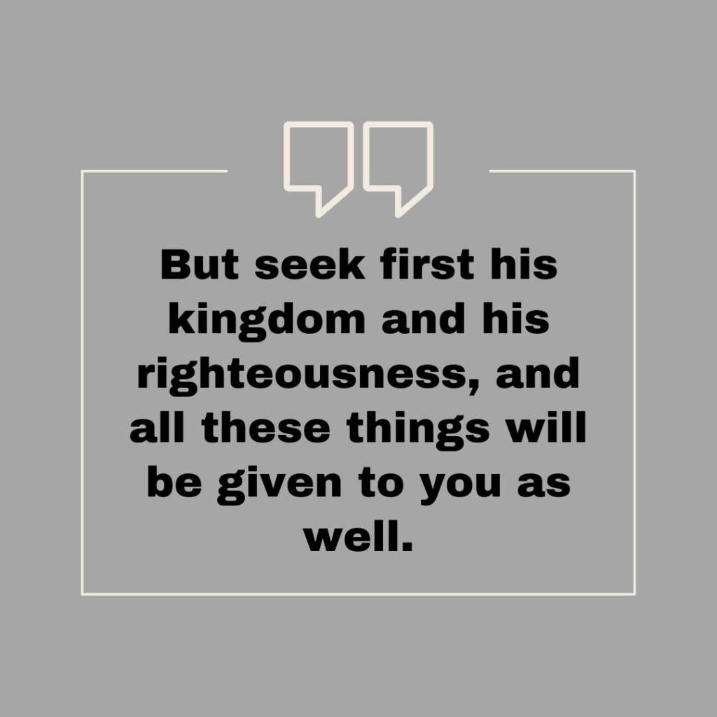 Matthew 6:33